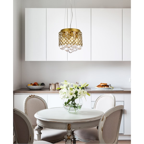 Tully 4 Lights Pendant In Brass